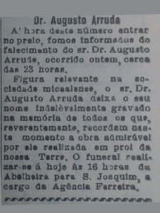 Dr. Augusto Arruda Obituary